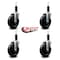 Service Caster 5'' Hard Rubber Wheel Swivel 1-1/8'' Expanding Stem Caster, 4PK SCC-EX20S514-HRS-118-4 - alternate 4